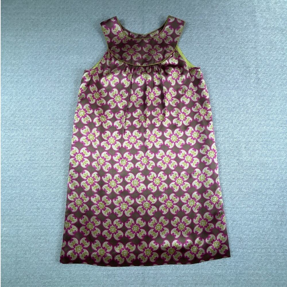 Vintage Maggie London Sz 4 Silk Dress Mod Retro 70s Shift Style VTG Core